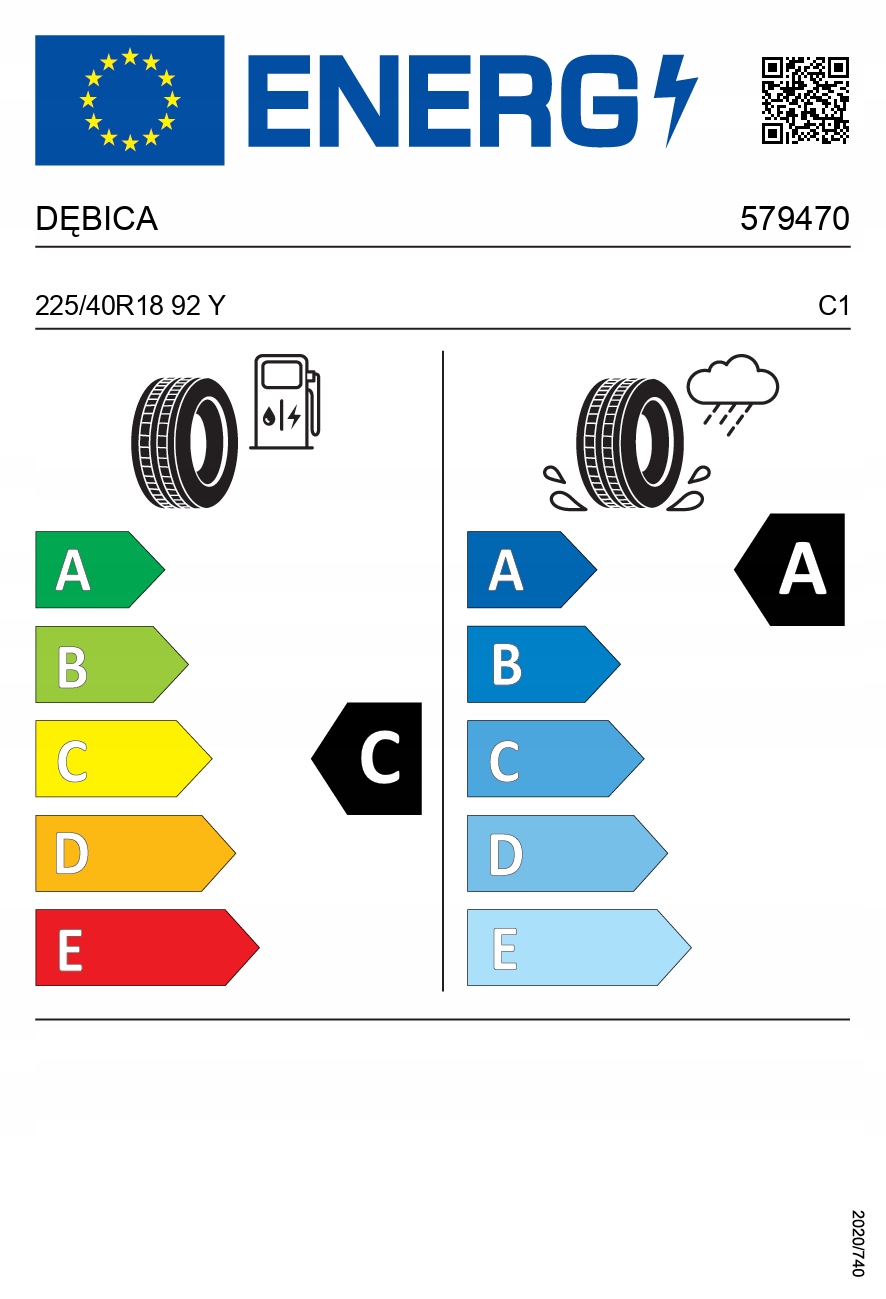 4x DĘBICA Presto UHP 2 225/40R18 92Y XL FP Średnica 18