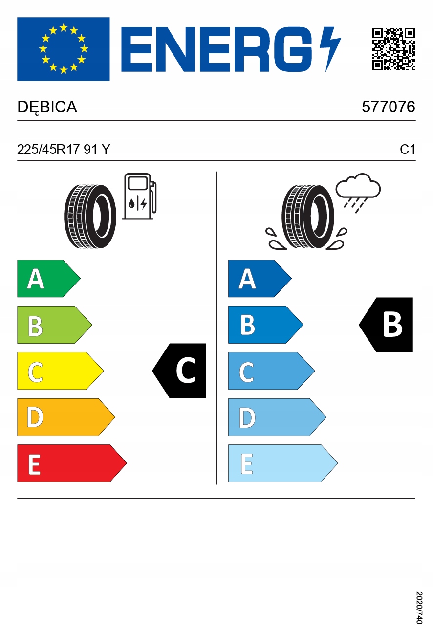 1x DĘBICA Presto UHP 2 225/45R17 91Y FP Średnica 17